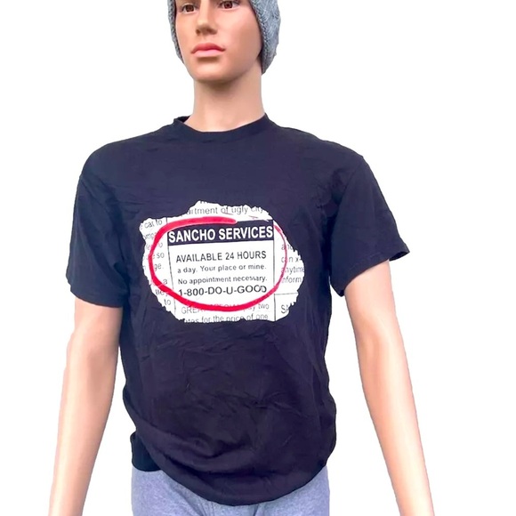 Vintage Sancho Services Funny T-shirt, Men Large - Picture 2 of 6